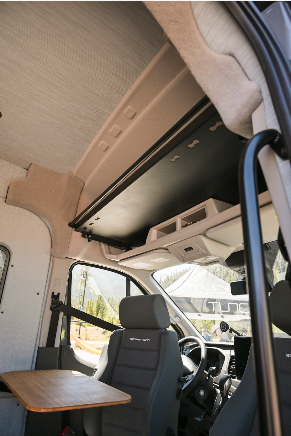 VanEssential Ford Transit Headliner Shelf & Curtain Rod