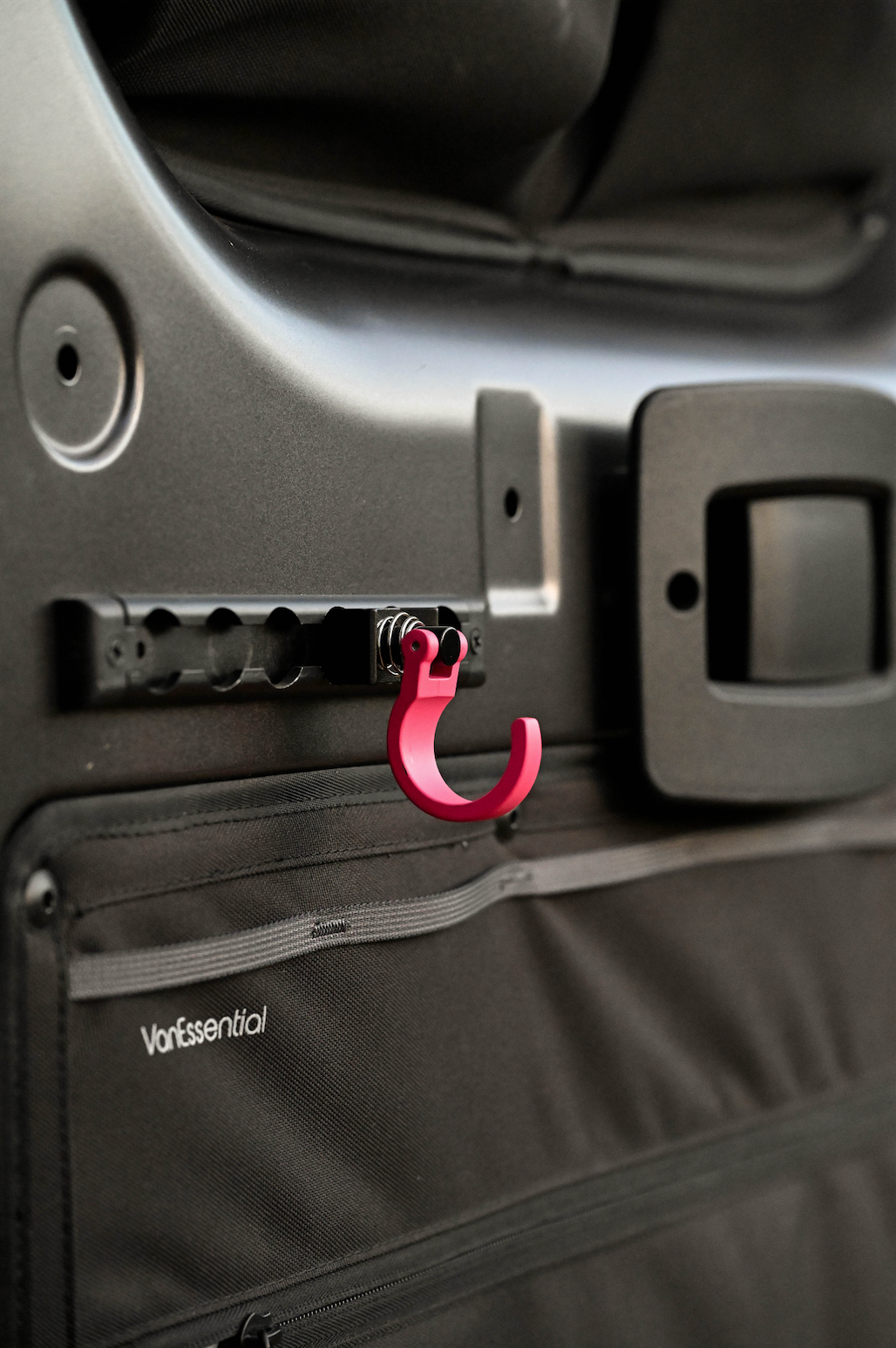 VanEssential Venture L-Track Adjustable Gear Hook (2 Pack)