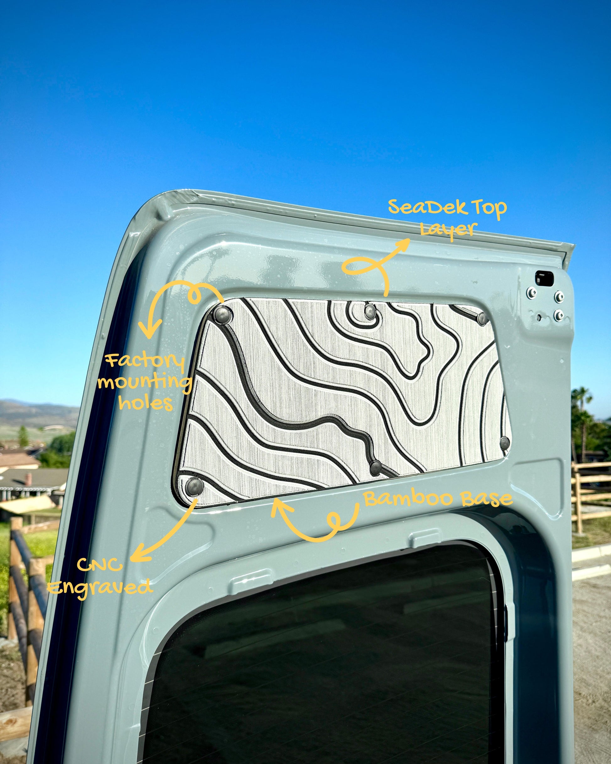 Mercedes Sprinter Upper Rear Door Panels (Pair) – Topo Design (2007+)