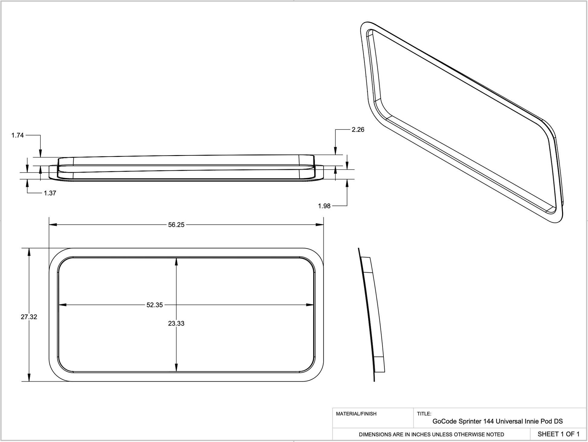 Sprinter 144 Innie Pocket Sleeper: Bed Bump-Out Trim - Pair