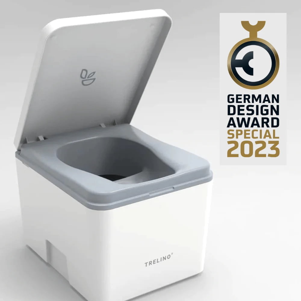 Trelino Evo S Portable Composting Toilet (White or Dark Gray)
