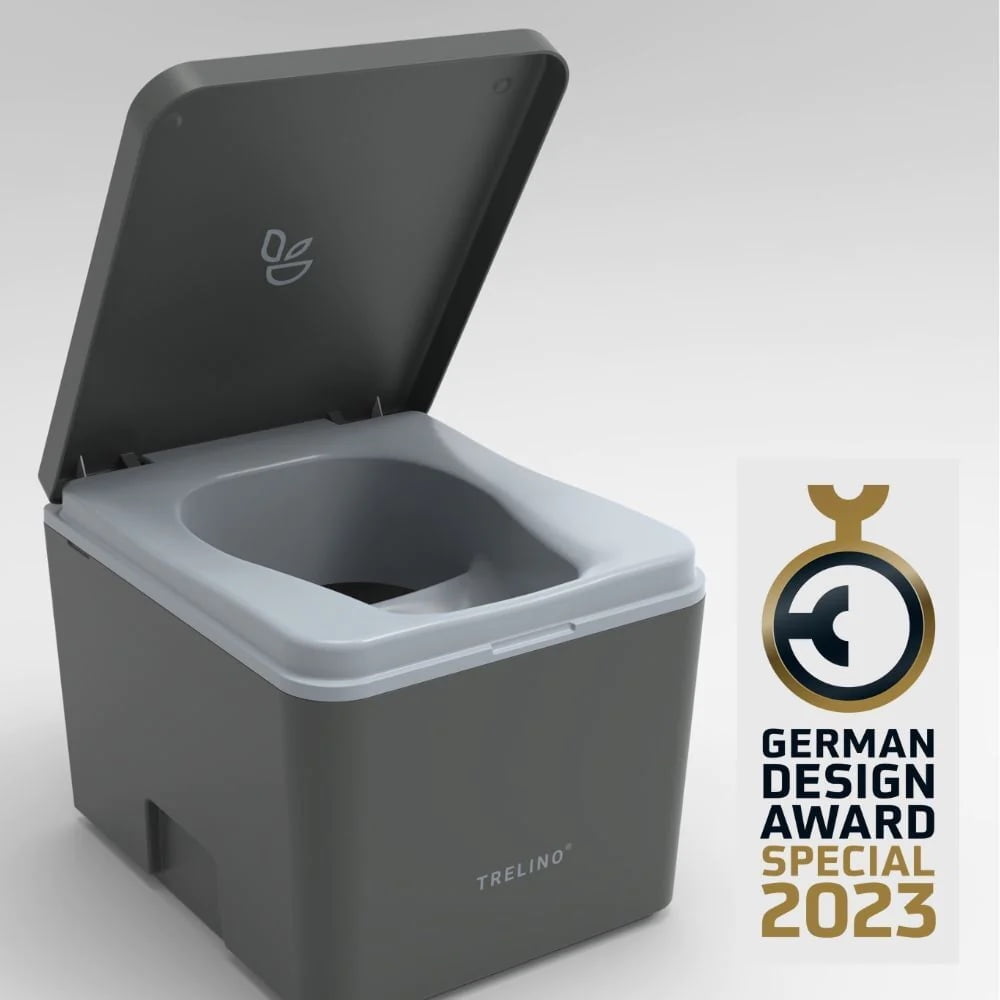 Trelino Evo S Portable Composting Toilet (White or Dark Gray)