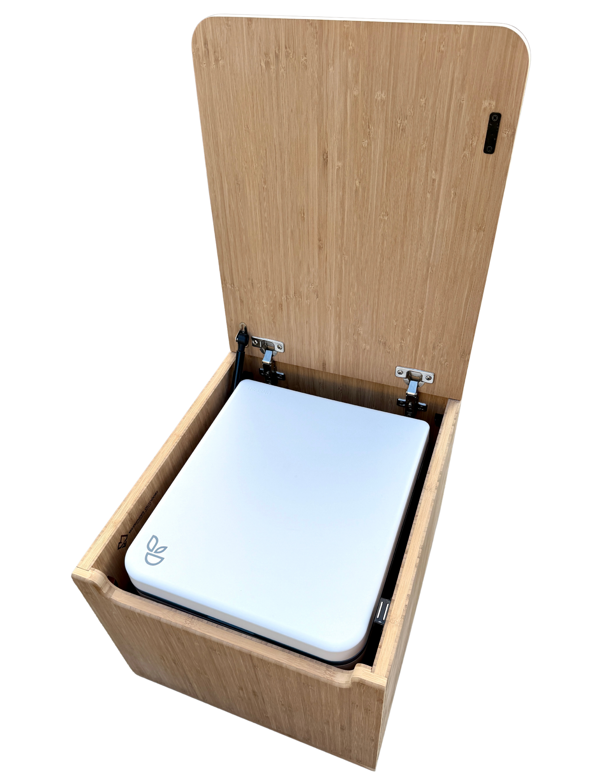 Bamboo Lift Top Cabinet For Trelino EVO Toilets - Flat Pack Kit