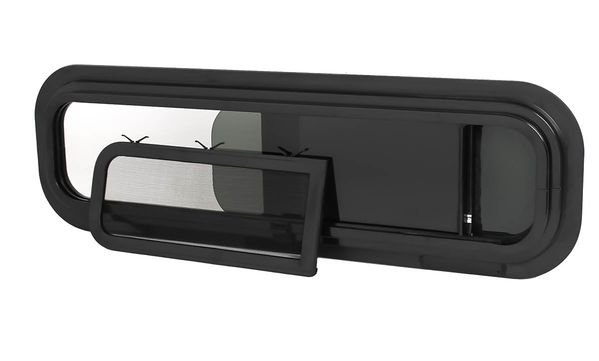 AM Auto  - Universal - Driver Side - Bunk Window - Half Slider w/ Screen - 30 3/4" x 9 1/2"