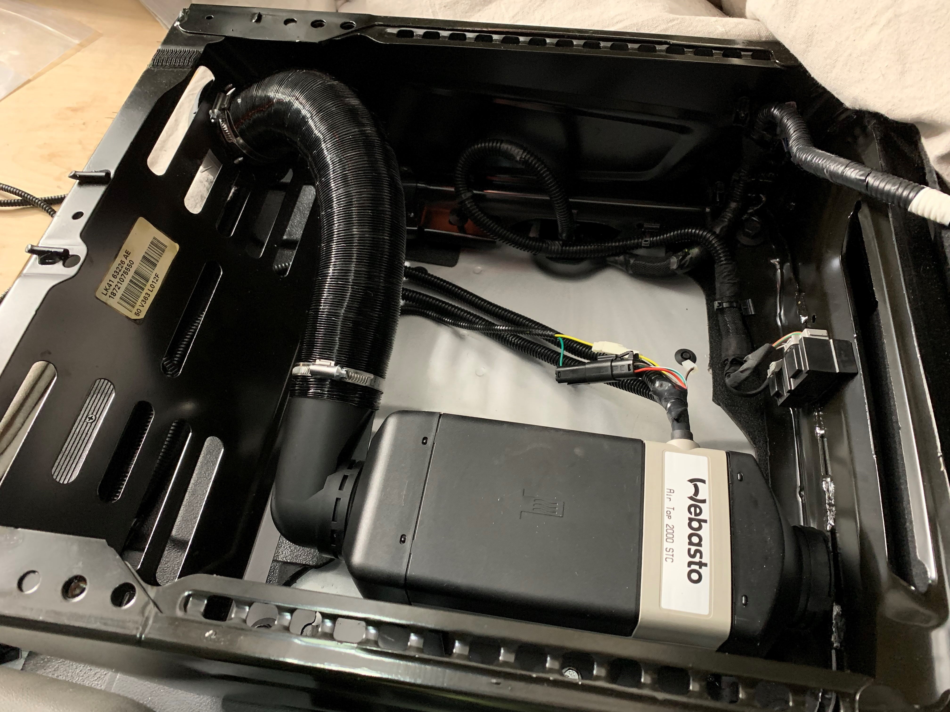 Under Seat Duct Kit 60mm High Temperature