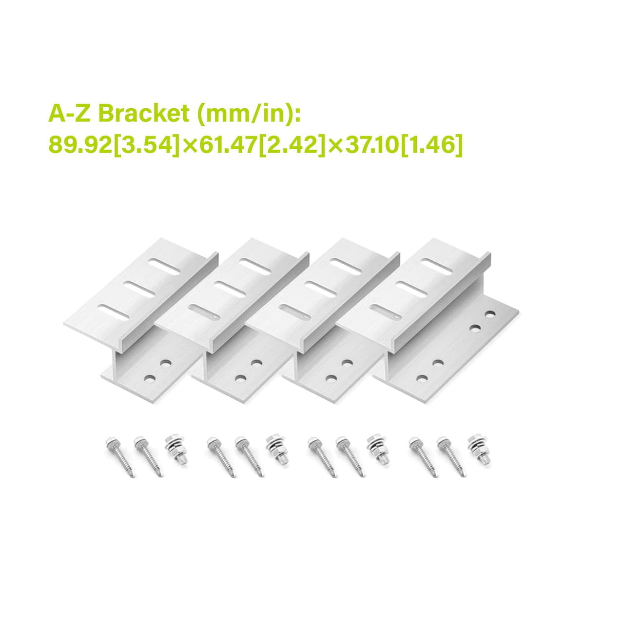 Solar Panel Z Bracket Mounts (Set of 4)