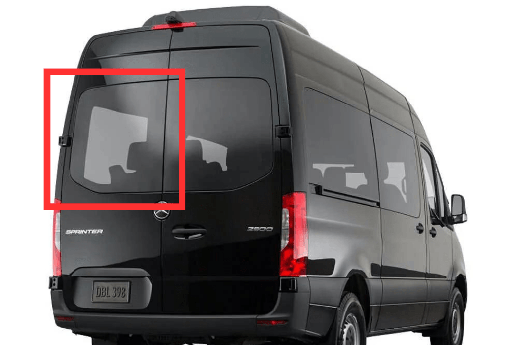AM Auto – Sprinter 2019-Present – Rear Door Driver Side Window – Fixed Glass