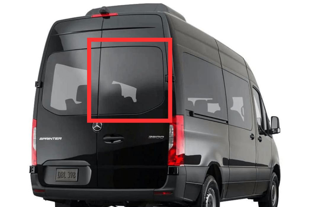 AM Auto – Sprinter 2019-Present – Rear Door Passenger Side Window – Fixed Glass