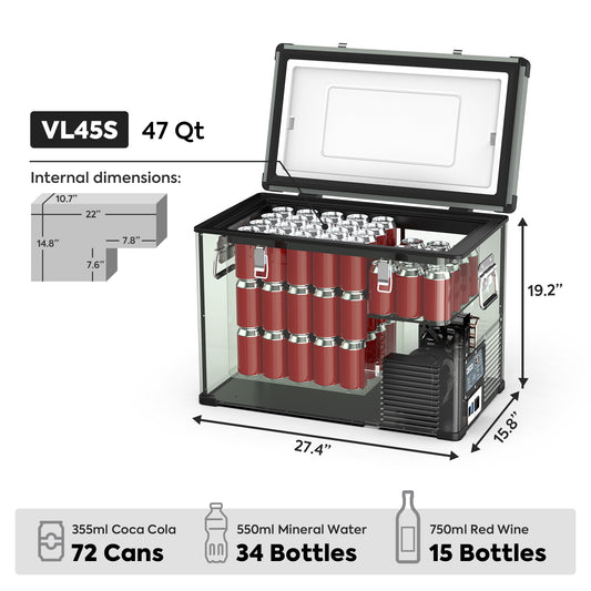 ICECO VL45 12/24V Single Zone Portable Refrigerator Freezer 45L