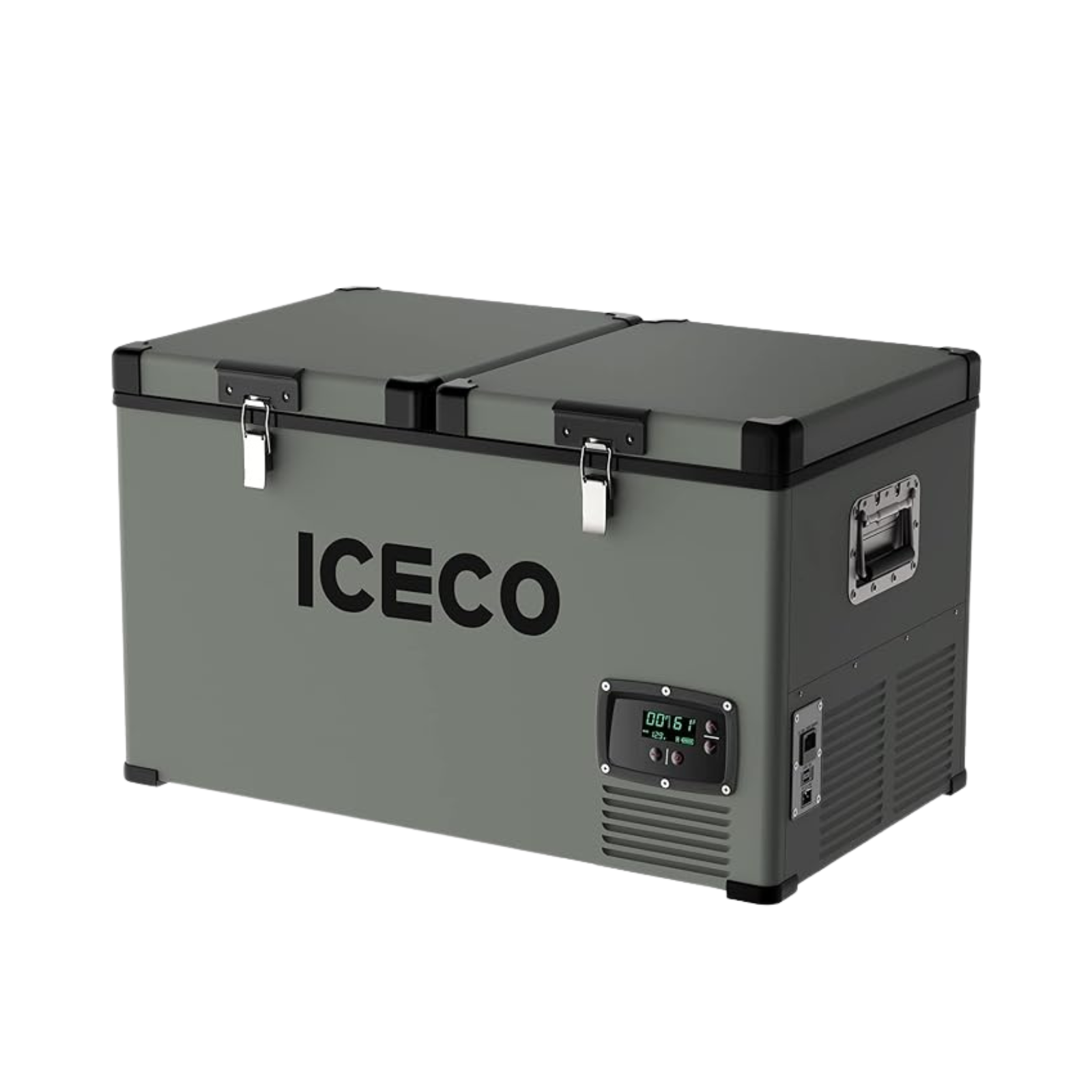 ICECO VL60 12/24V Dual Zone Metal Refrigerator Freezer with Insulated Cover 60L