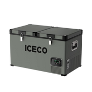 ICECO VL60 12/24V Dual Zone Metal Refrigerator Freezer with Insulated Cover 60L