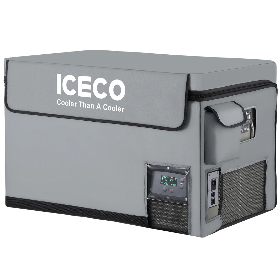 ICECO VL60 12/24V Dual Zone Metal Refrigerator Freezer with Insulated Cover 60L