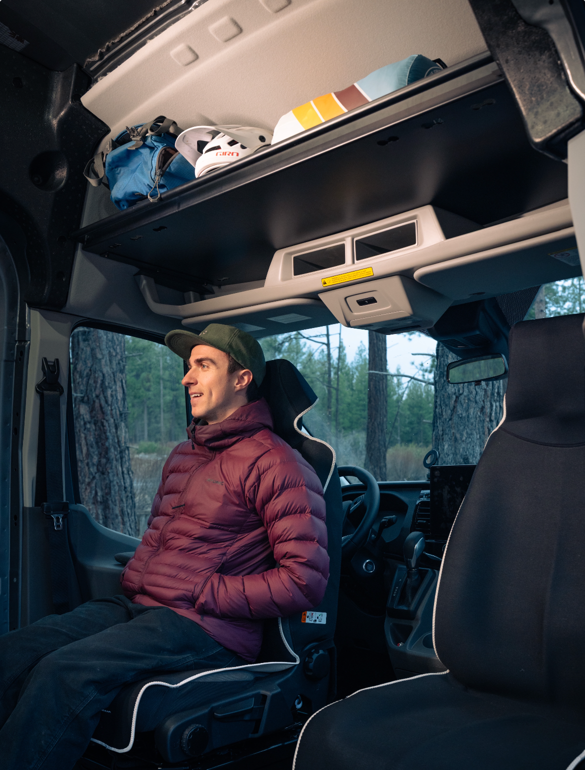 VanEssential Ford Transit Headliner Shelf & Curtain Rod