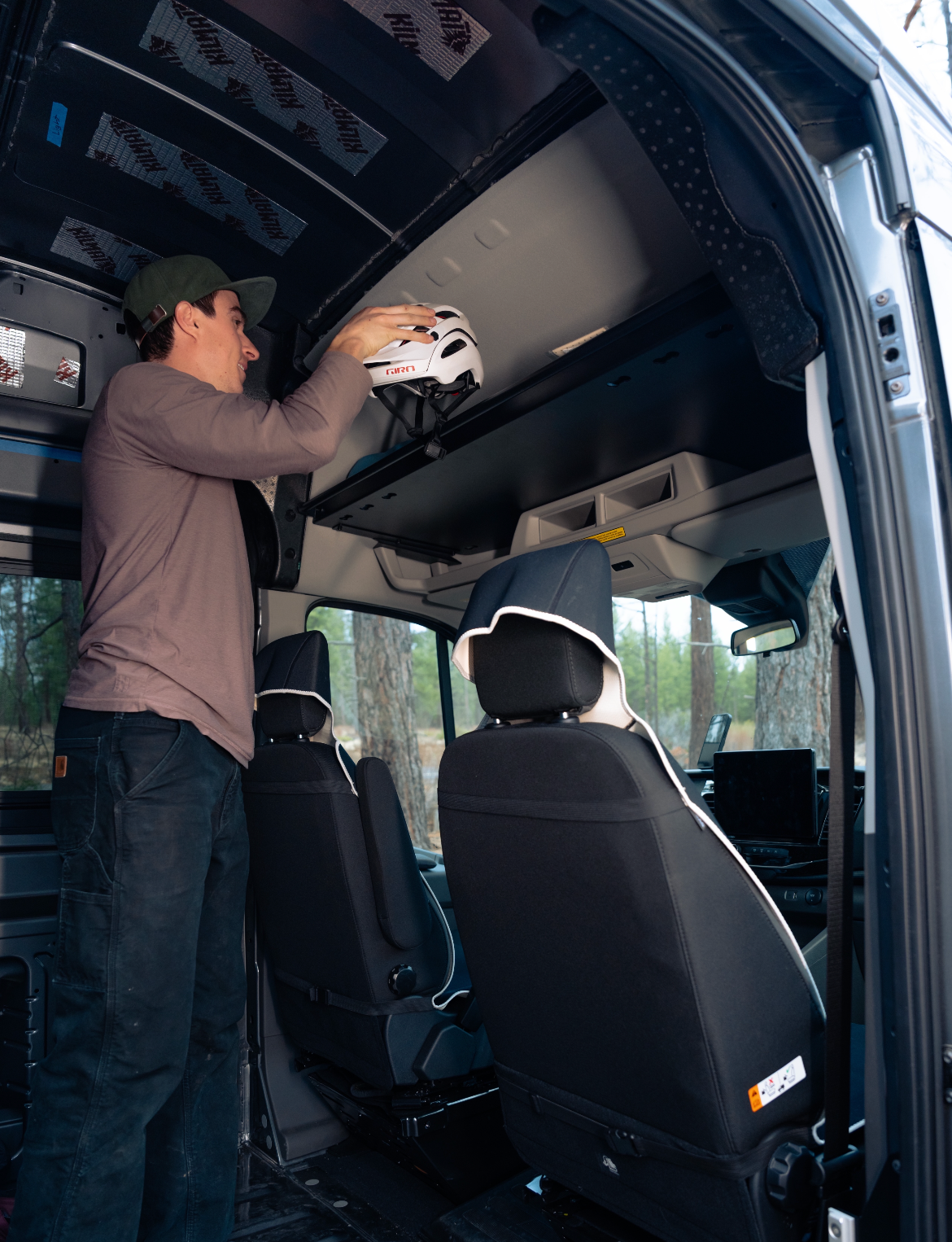 VanEssential Ford Transit Headliner Shelf & Curtain Rod