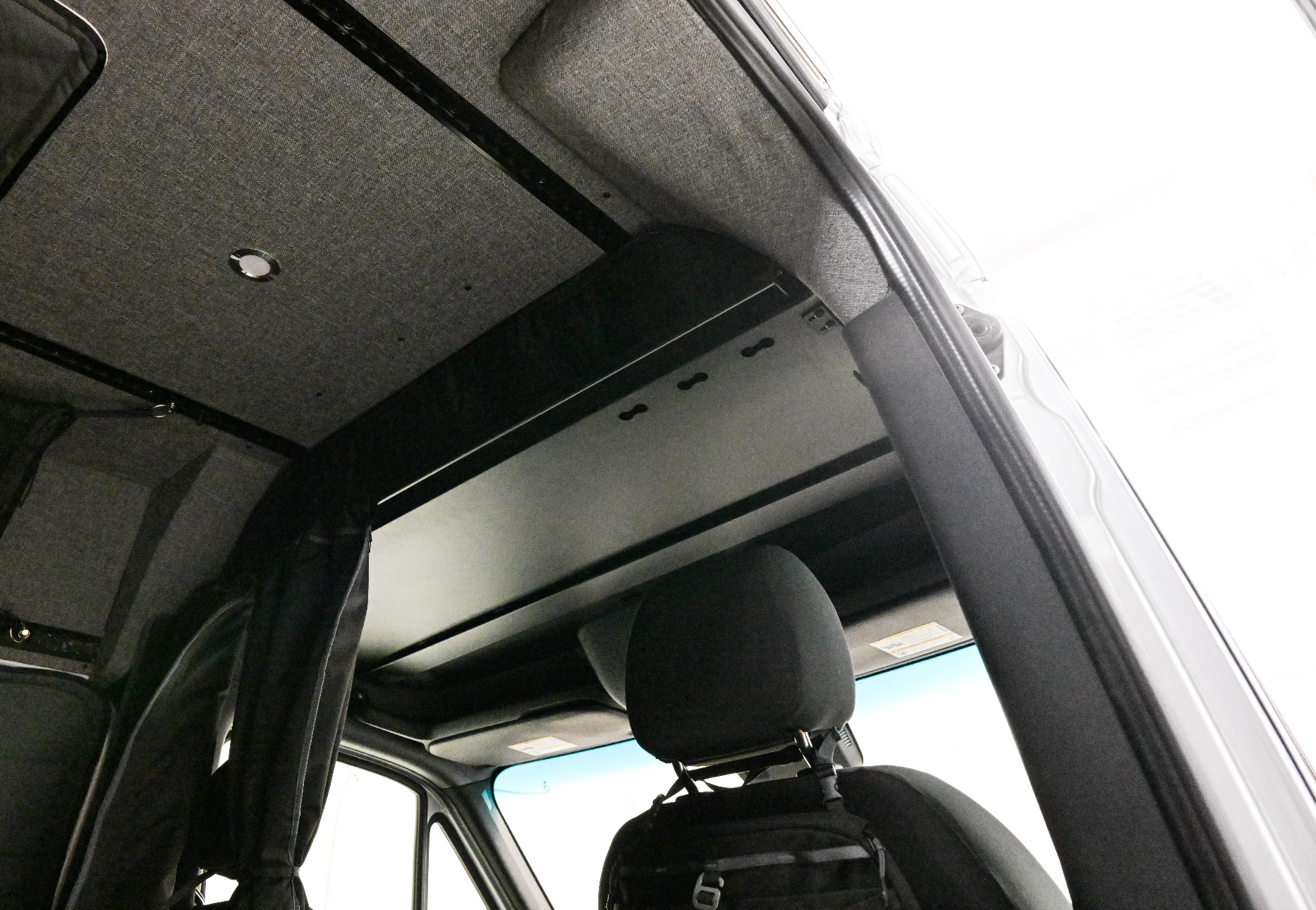 VanEssential Ford Transit Headliner Shelf & Curtain Rod