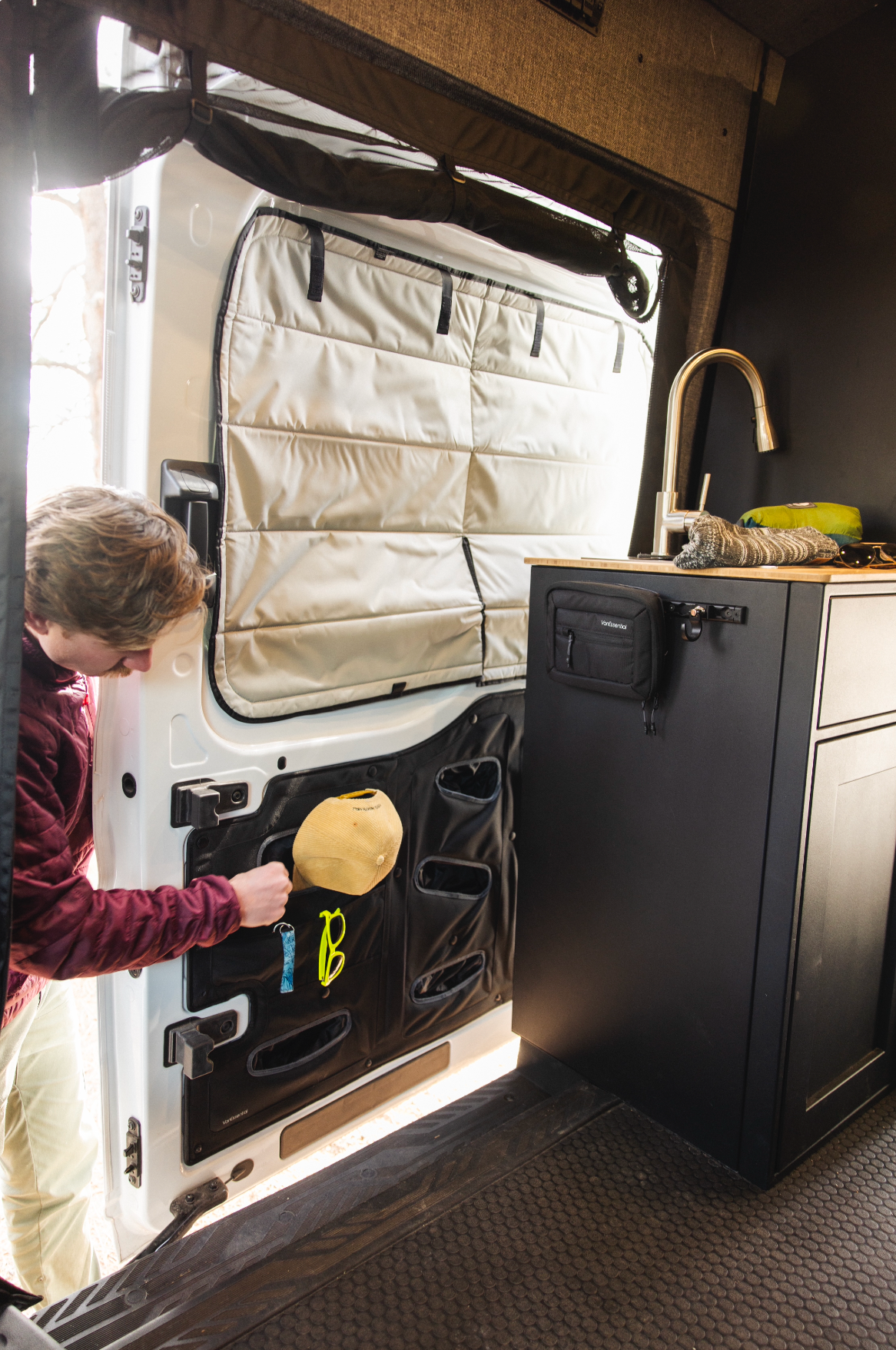 VanEssential Ford Transit Sliding Door Storage Panel - Lower