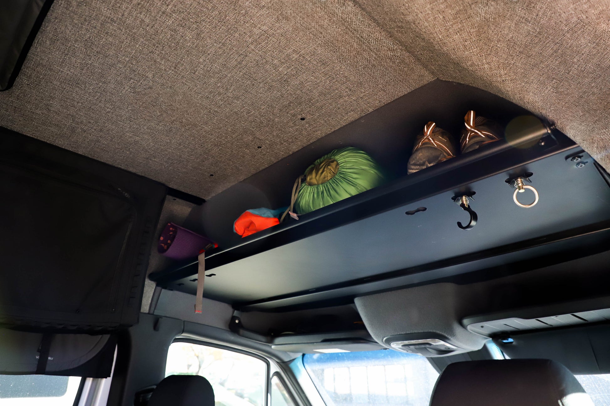 VanEssential Mercedes Sprinter Headliner Shelf & Curtain Rod