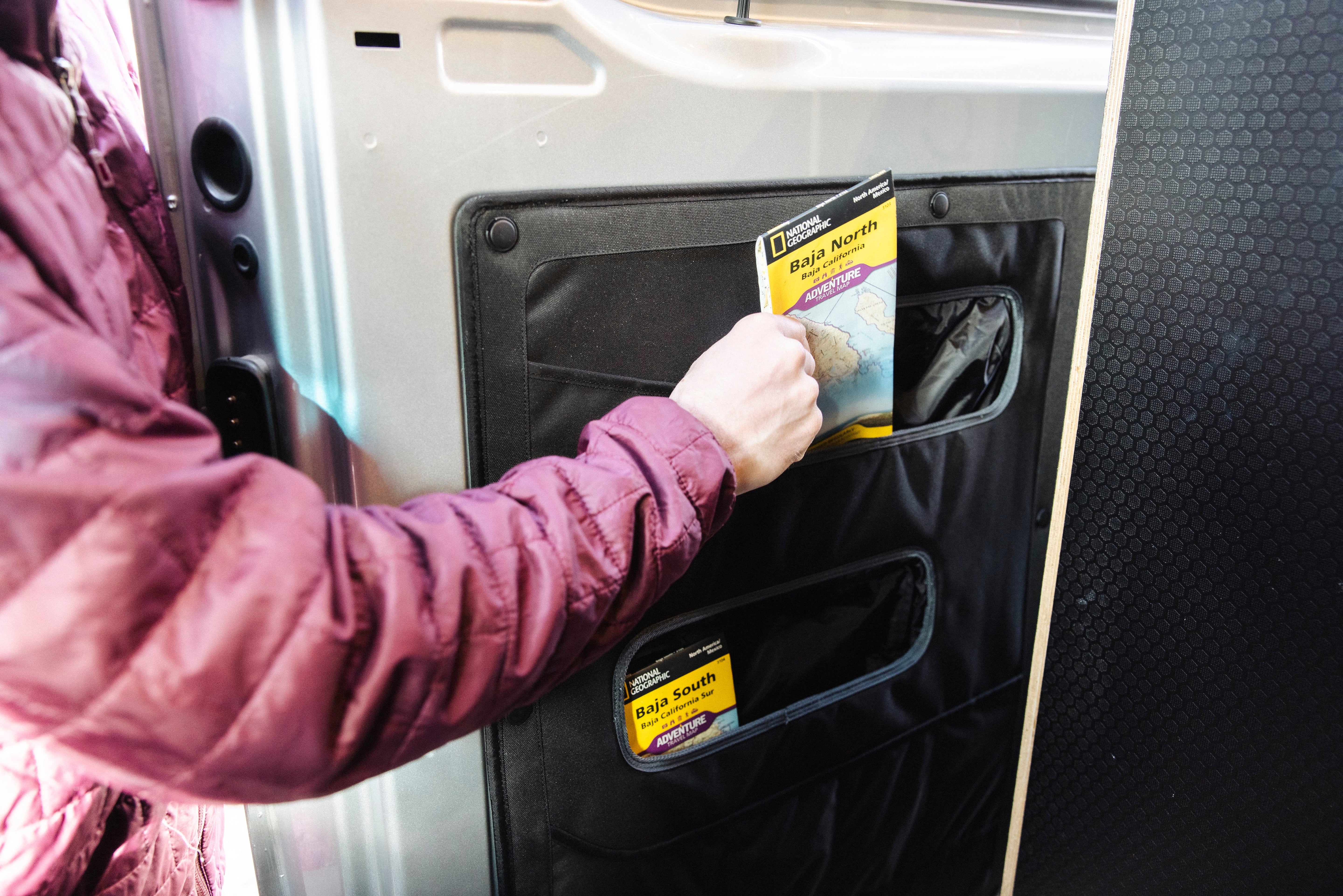 VanEssential Mercedes Sprinter Sliding Door Storage Panel - Lower