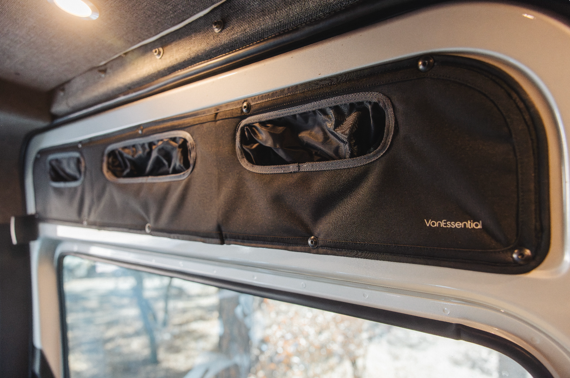 VanEssential Mercedes Sprinter Sliding Door Storage Panel - Upper