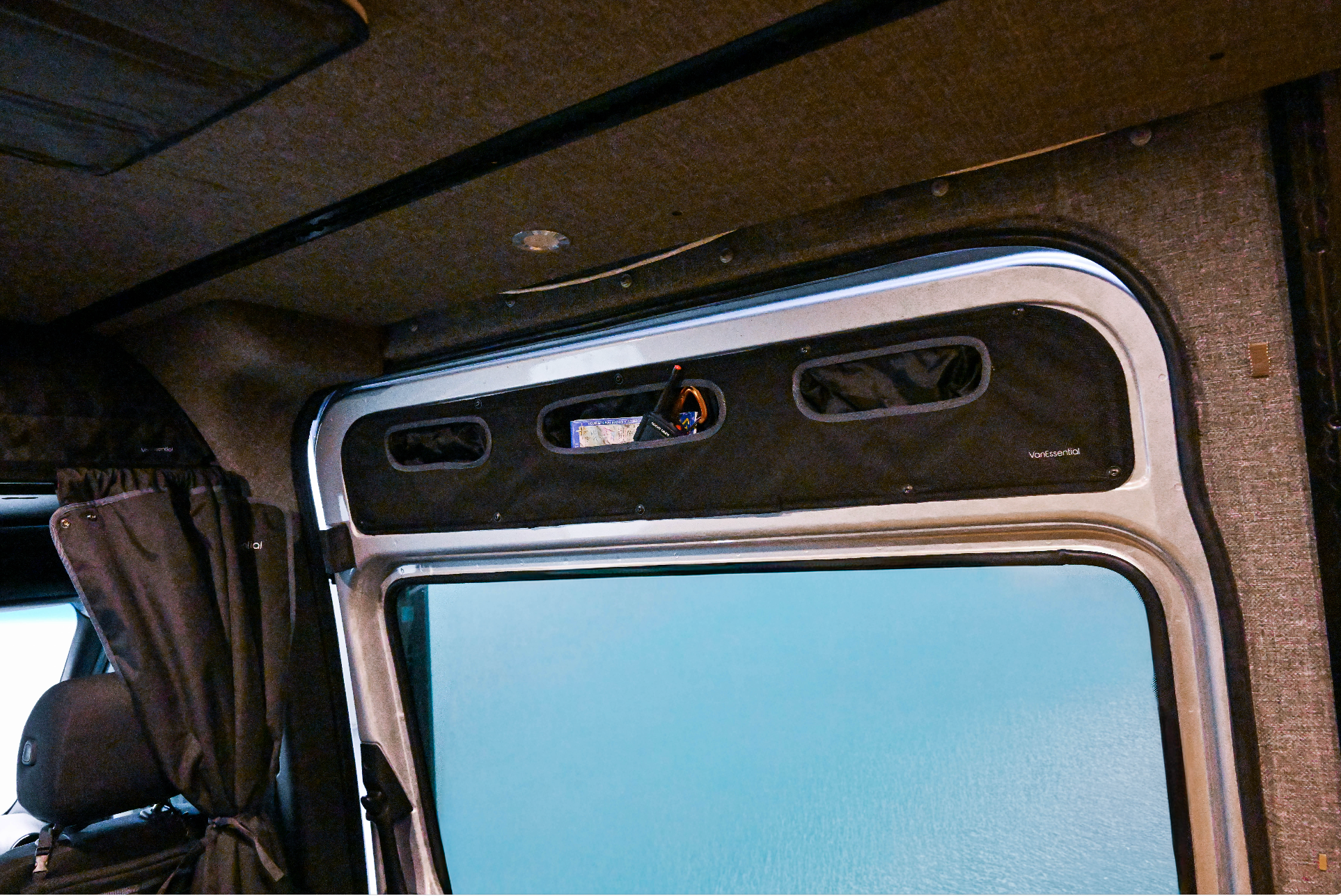 VanEssential Mercedes Sprinter Sliding Door Storage Panel - Upper