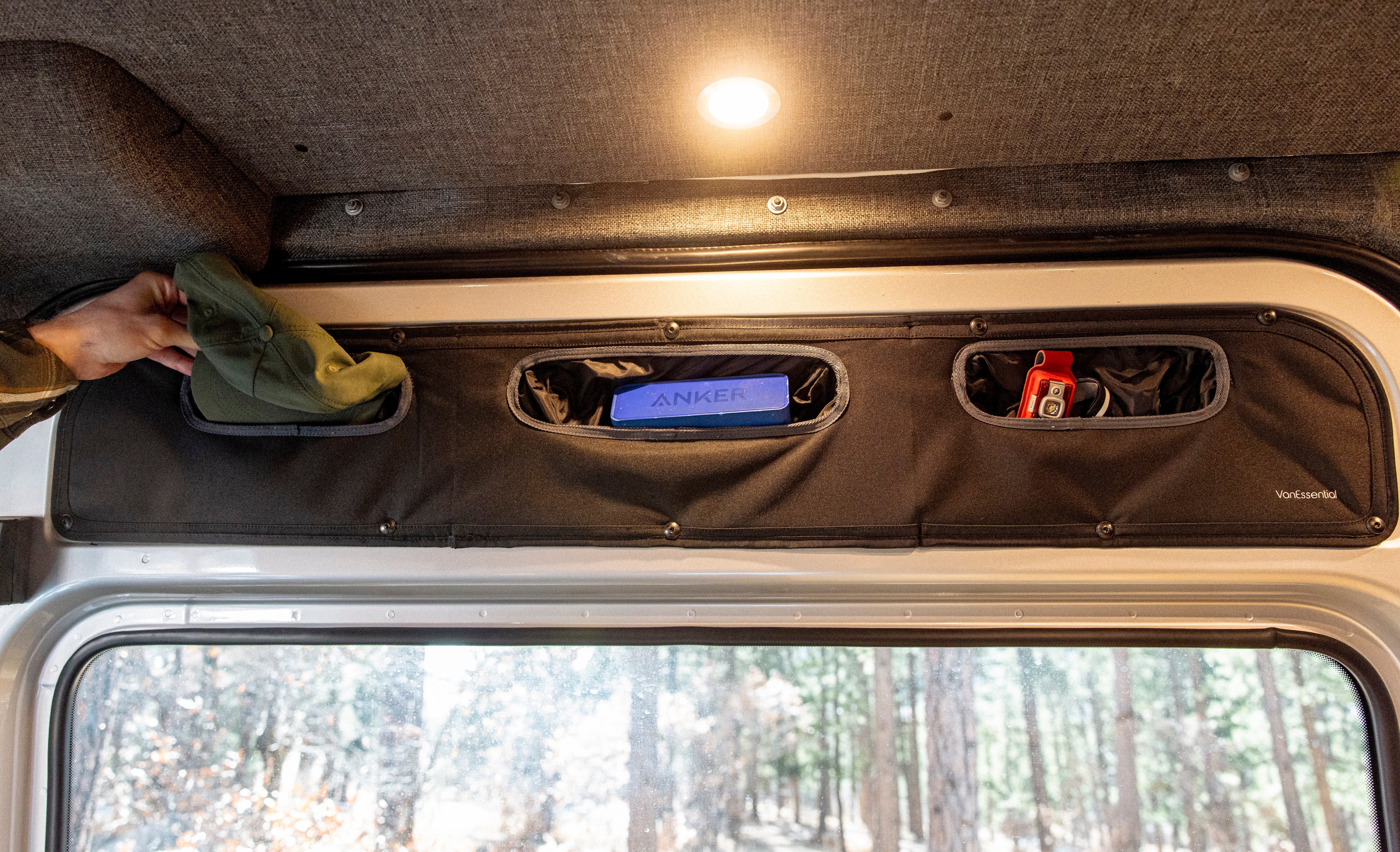 VanEssential Mercedes Sprinter Sliding Door Storage Panel - Upper