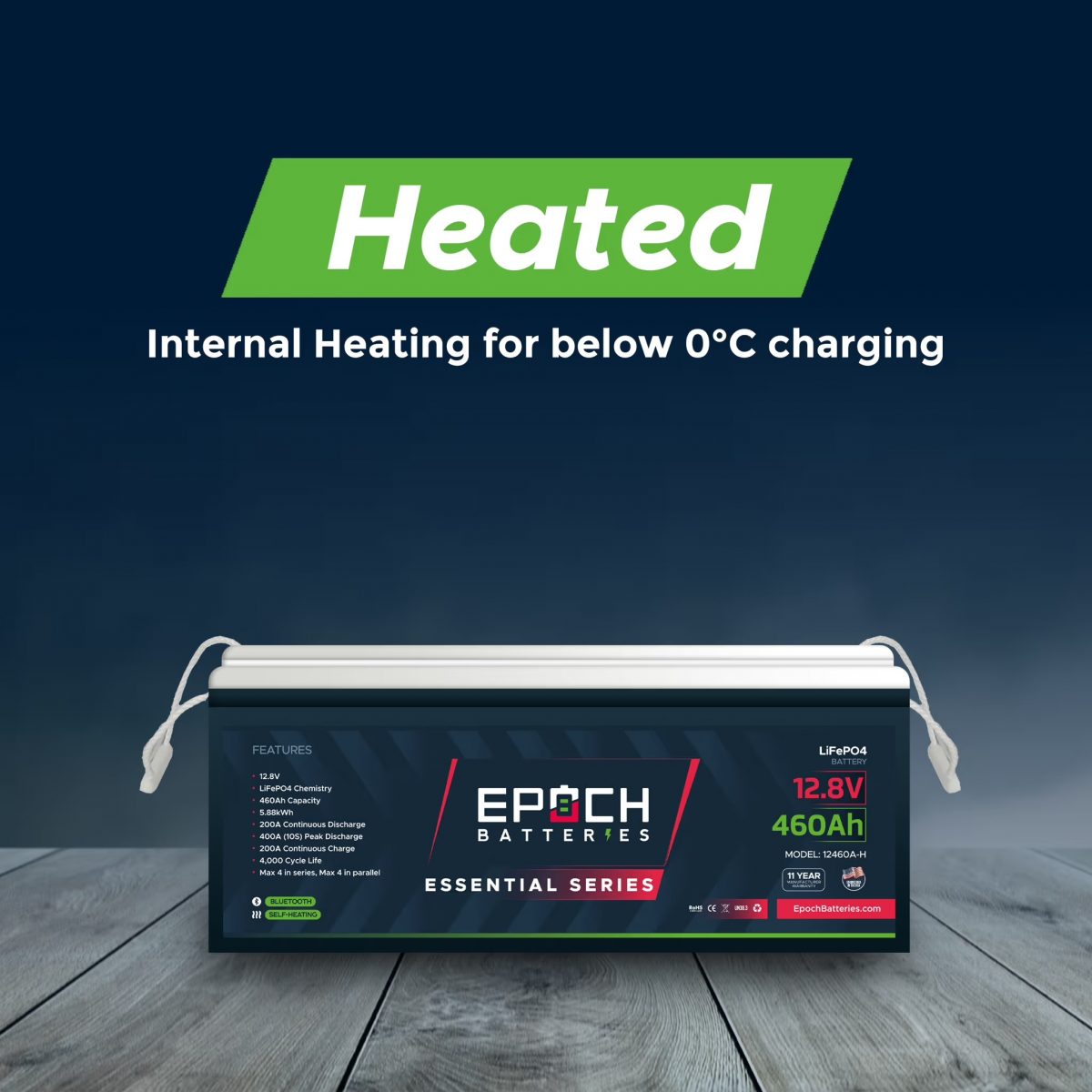 Epoch 460Ah Lithium Battery "Essential Series" (12-Volt)