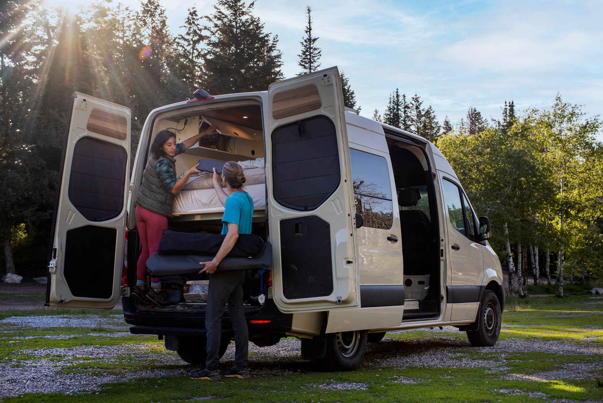 VanEssential Mercedes Sprinter Stealth Rear Door Window Covers (Pair)