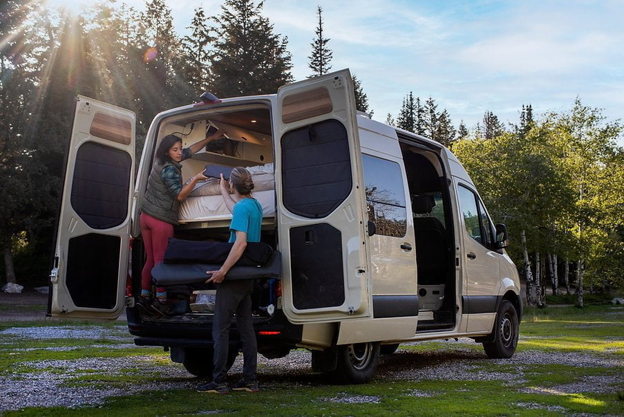 VanEssential Mercedes Sprinter Rear Door Window Covers (Pair)