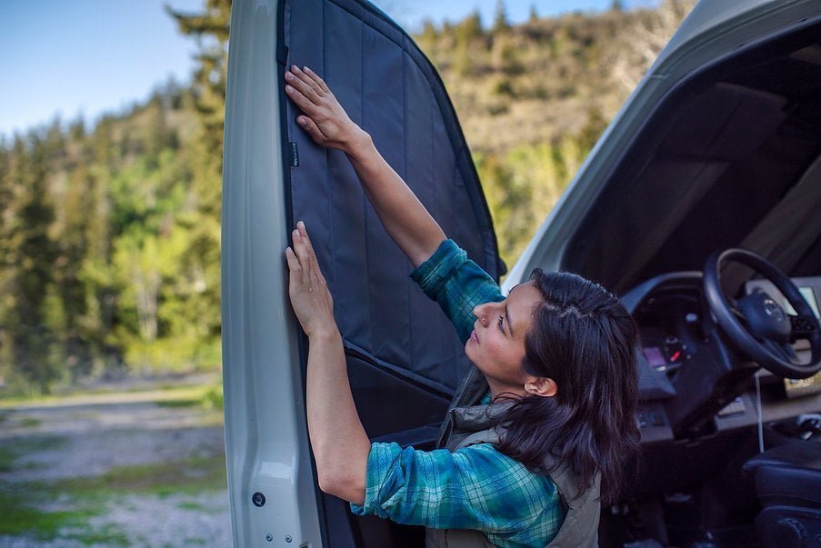 VanEssential Ford Transit Front Door Window Covers (Pair)