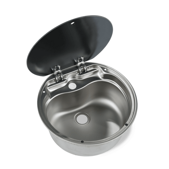 Dometic Round Sink with Glass Cover - VA7000