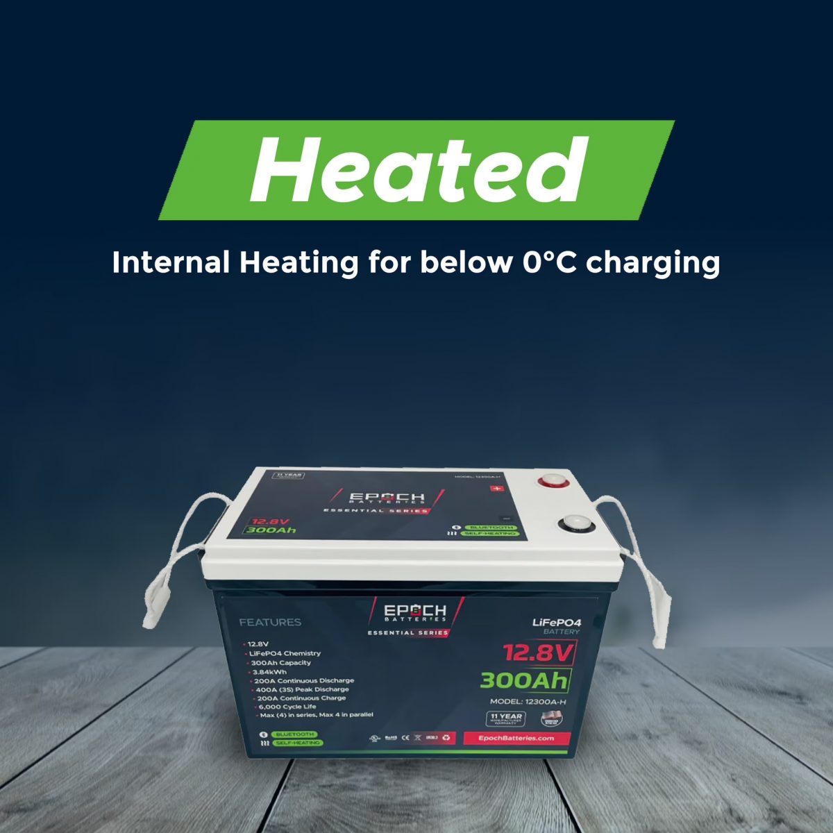 Epoch 300Ah Lithium Battery "Essential Series" (12-Volt)