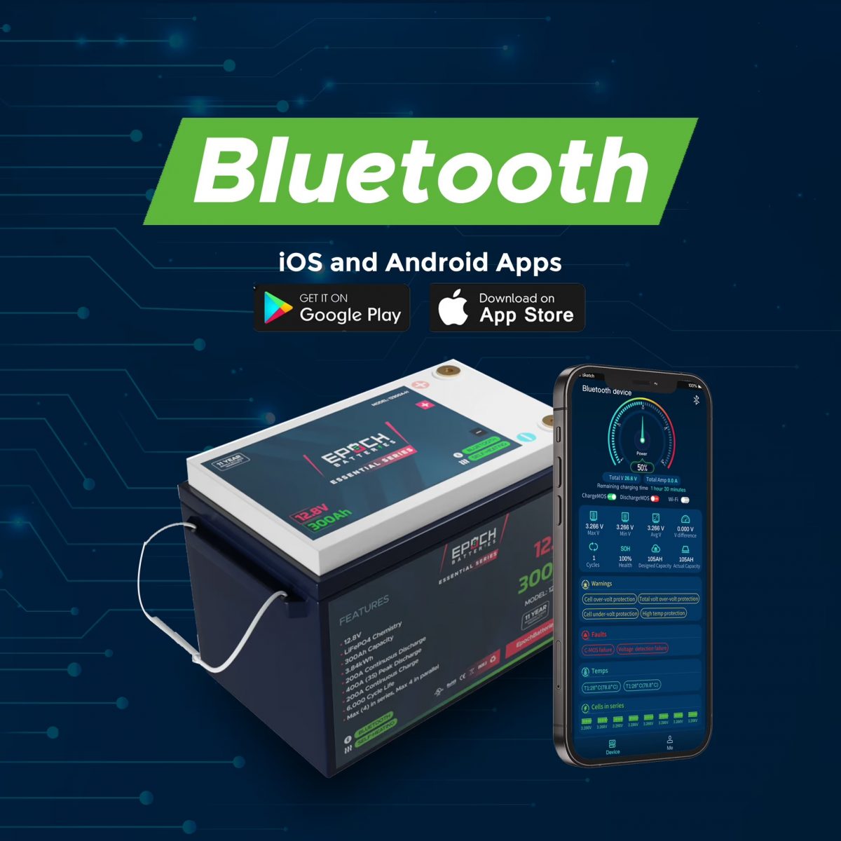 Epoch 300Ah Lithium Battery "Essential Series" (12-Volt)