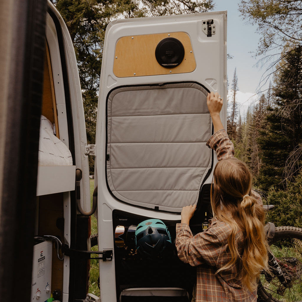 VanEssential Mercedes Sprinter Stealth Rear Door Window Covers (Pair)