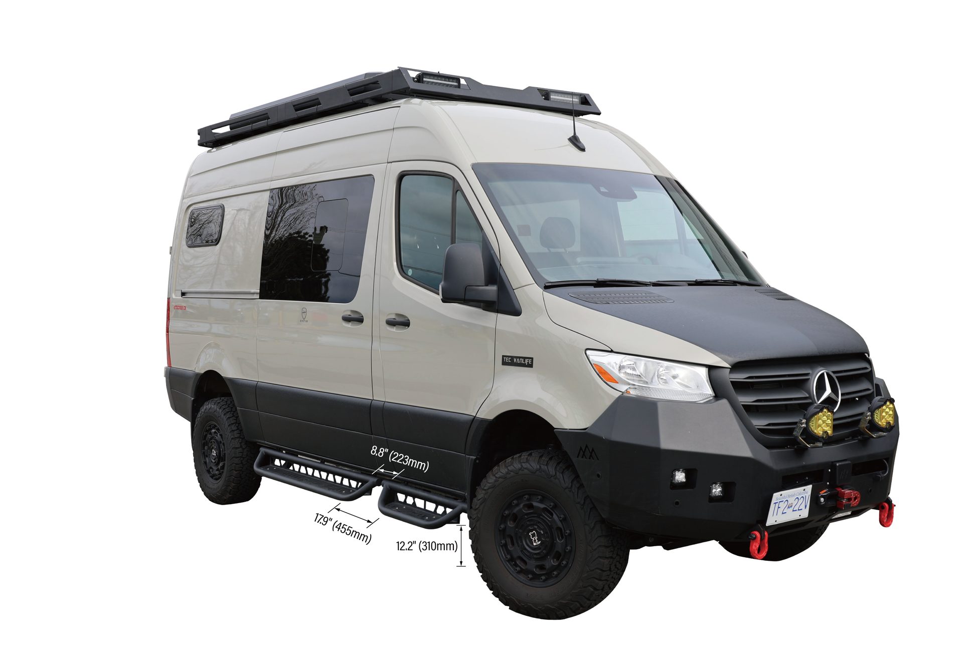 Tec Vanlife Drop Down Running Boards - Sprinter