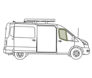 VanEssential Ford Transit Front Door Window Bug Screens (Pair)