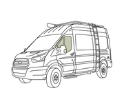 VanEssential Ford Transit Front Door Window Covers (Pair)