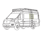 VanEssential Ford Transit Middle Panel Window Cover