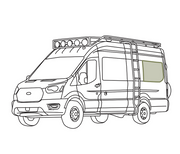 VanEssential Ford Transit Rear Quarter Panel Window Cover