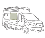 VanEssential Ford Transit Sliding Door Window Cover
