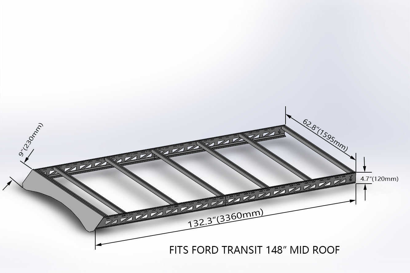 Tec Vanlife Modular Roof Rack - Ford Transit