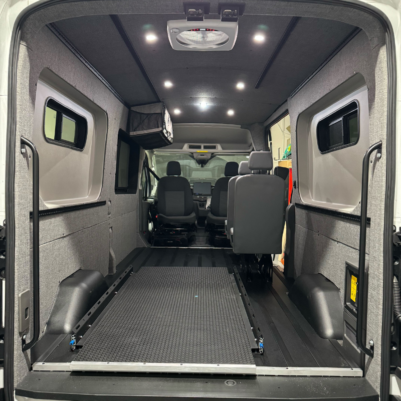 Ford Transit Innie Sleeper: Bed Bump-Out Trim - Driver-Side
