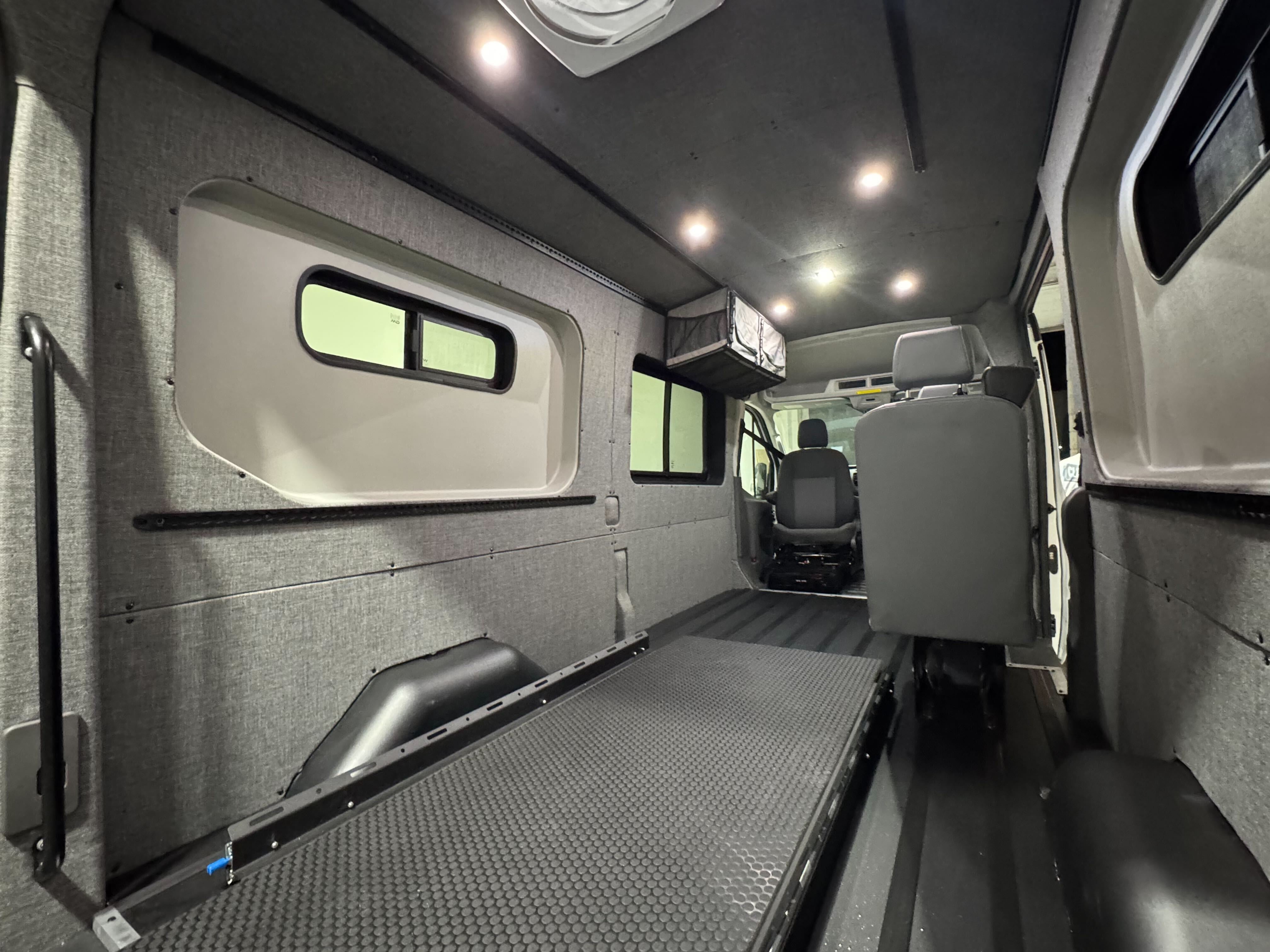 Ford Transit Innie Sleeper: Bed Bump-Out Trim - Driver-Side