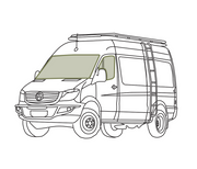 VanEssential Mercedes Sprinter Front Cab Window Covers Kit