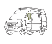 VanEssential Mercedes Sprinter Front Door Window Bug Screens (Pair)