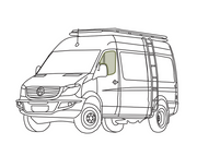 VanEssential Mercedes Sprinter Front Door Window Covers (Pair)