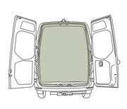VanEssential Mercedes Sprinter Rear Door Bug Screen