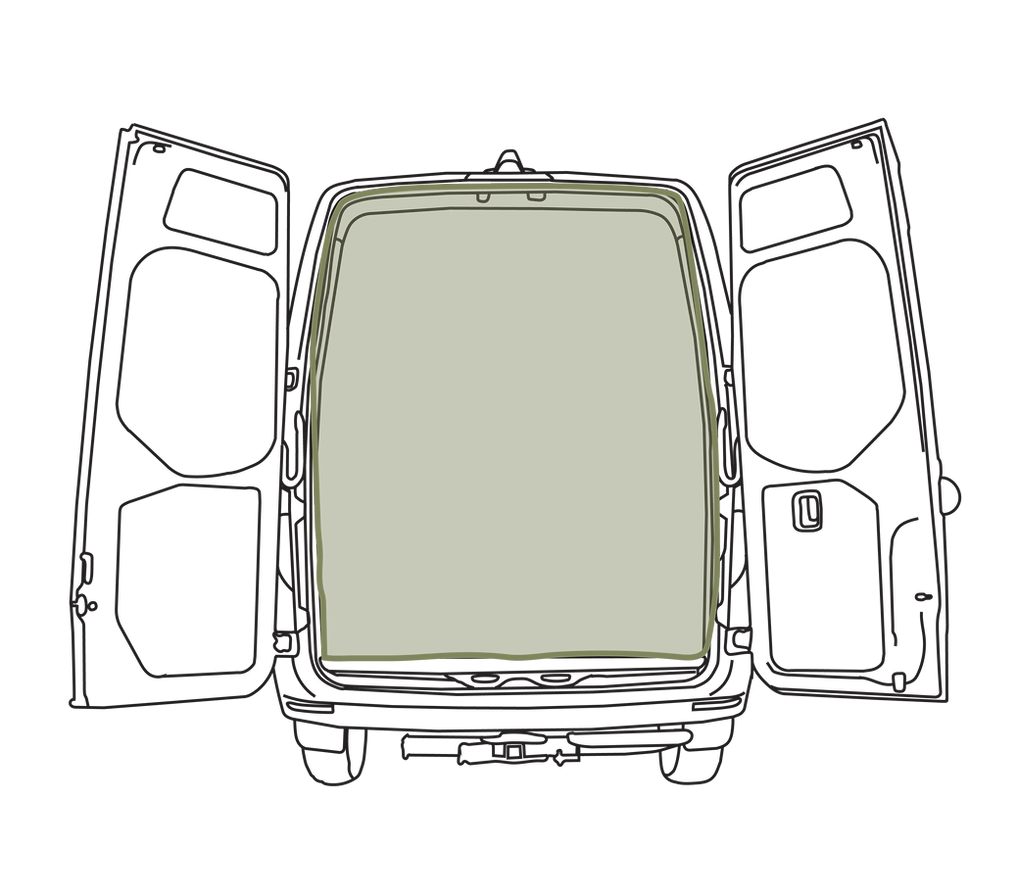 VanEssential Mercedes Sprinter Rear Door Bug Screen