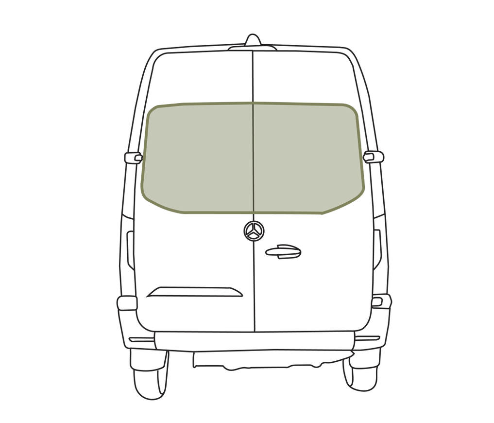VanEssential Mercedes Sprinter Rear Door Window Covers (Pair)
