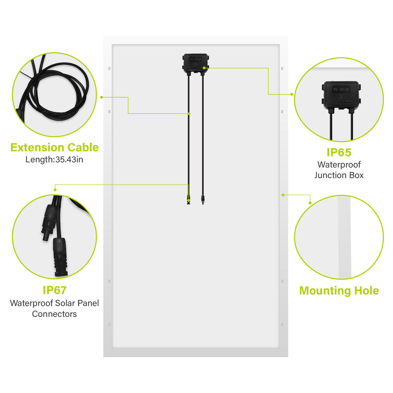 Newpowa 200 Watt 12V Monocrystalline Solar Panel