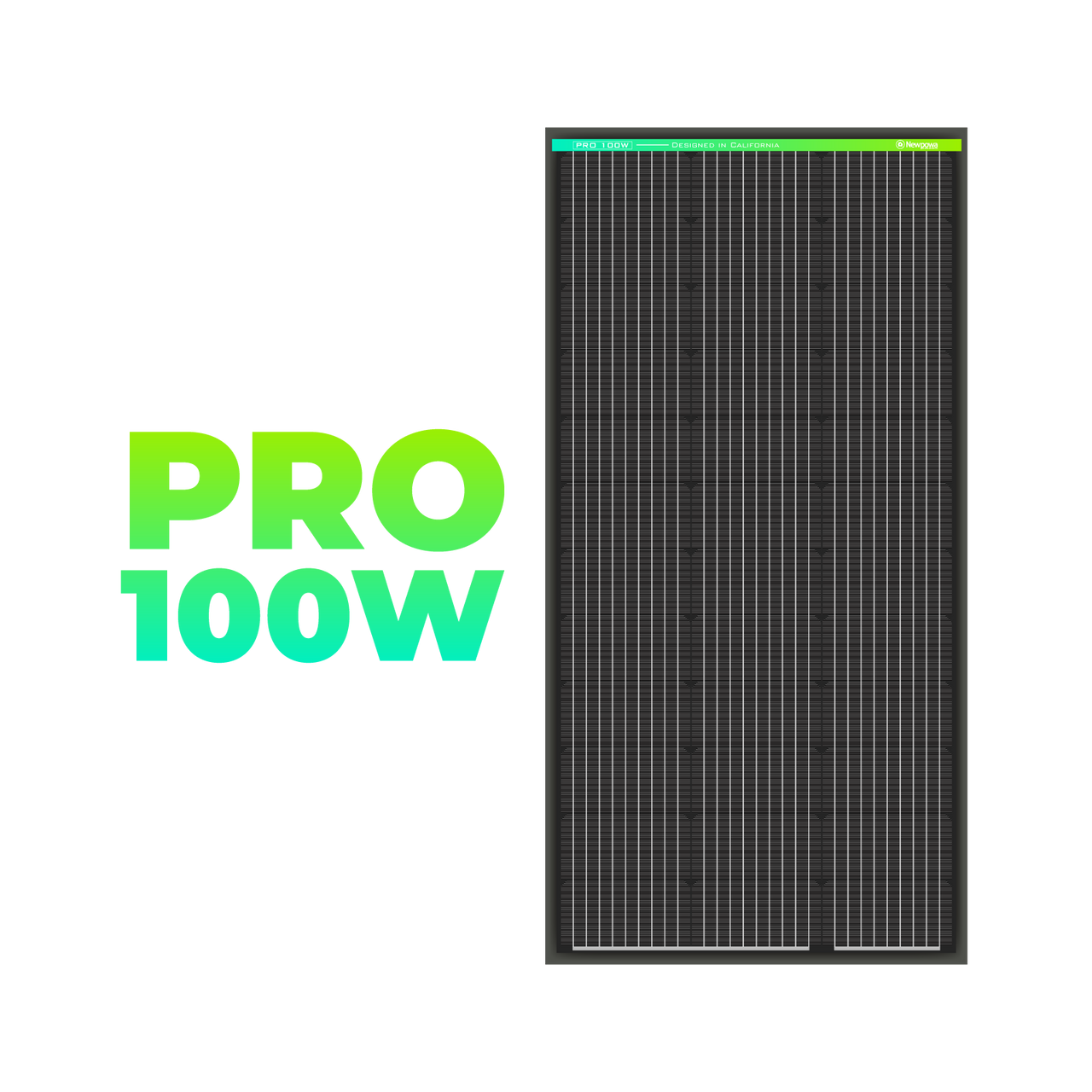 Newpowa 100 Watt Pro 12V Monocrystalline Solar Panel (Black Frame)